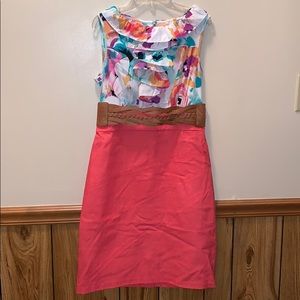COPY - Women’s dress barn spring dress w/ belt. Size 8